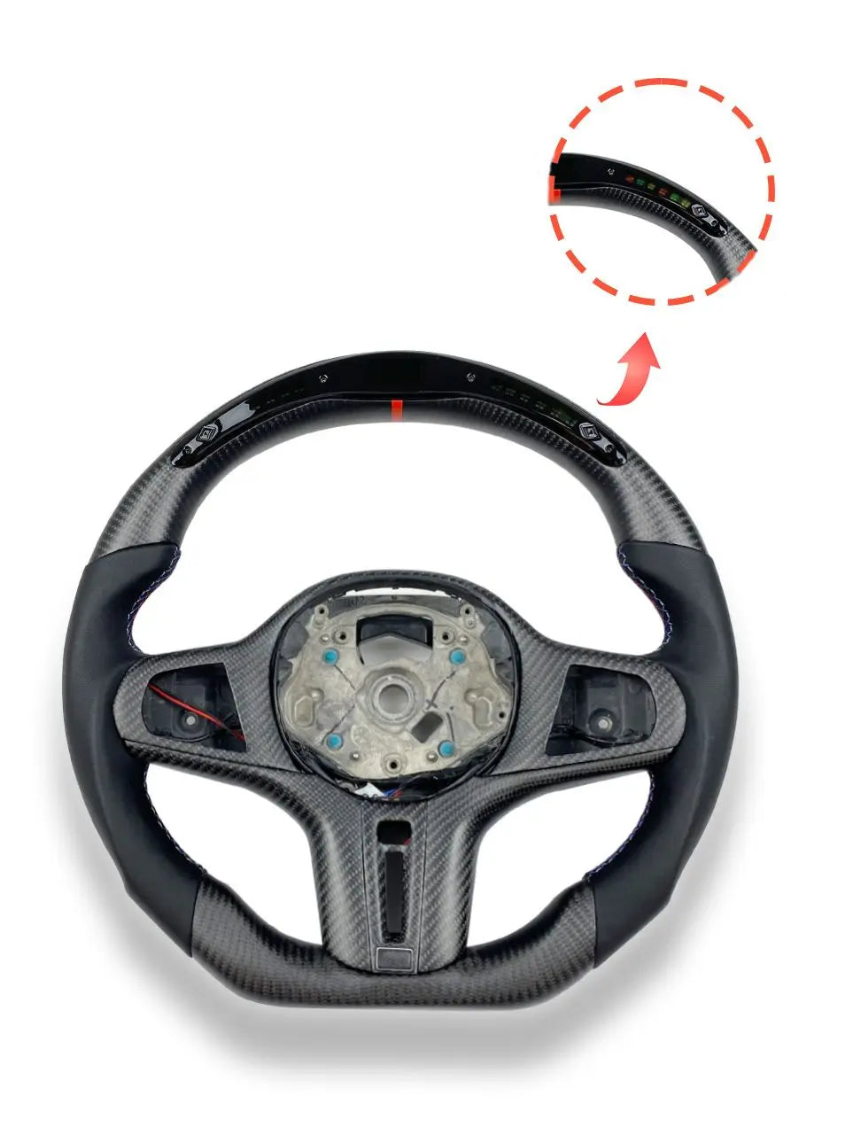 Carbon Fibre Steering Wheel For BMW G Series G80 - G82 - G83 - LED