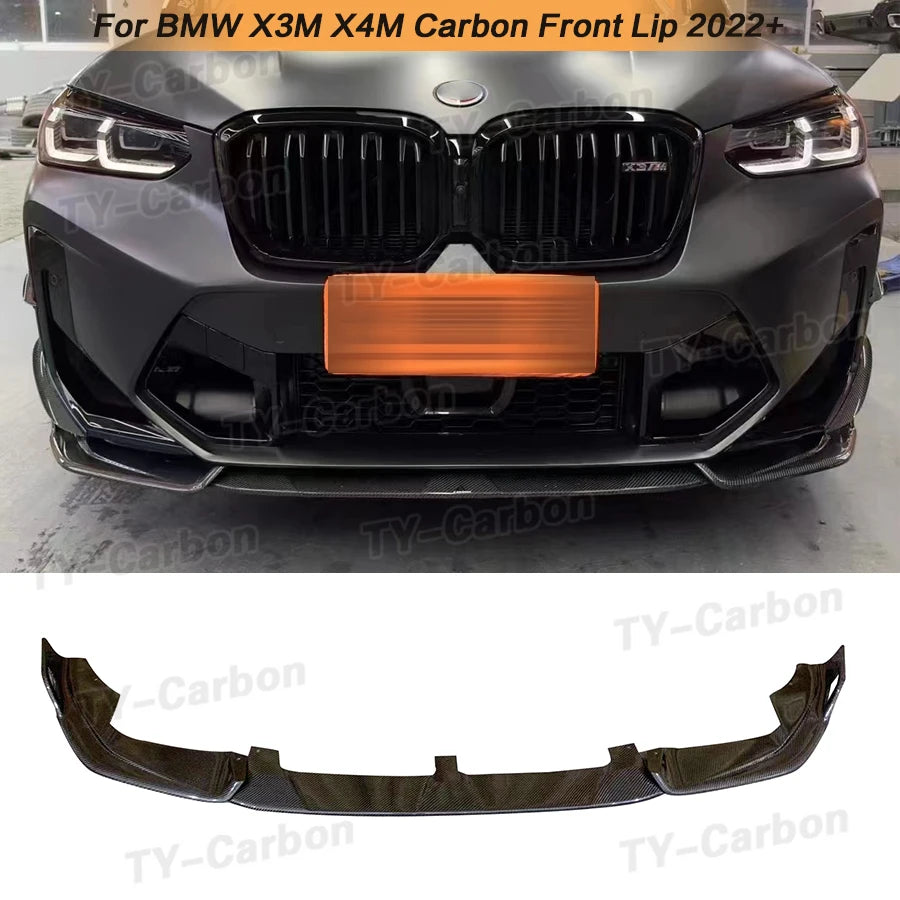 Carbon Fibre Front Bumper  Splitter For BMW X3M X4M F97 F98 LCI 2022+