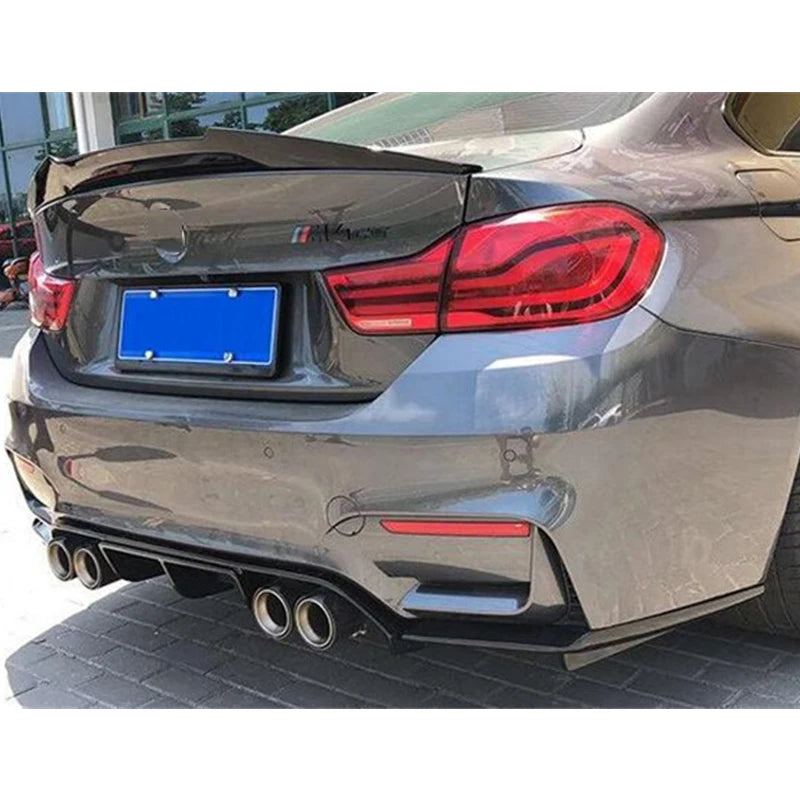 BMW F80 M3 F82 F83 M4 Rear Bumper Lip Diffuser Splitter 2014-2020 - BLACK ABS