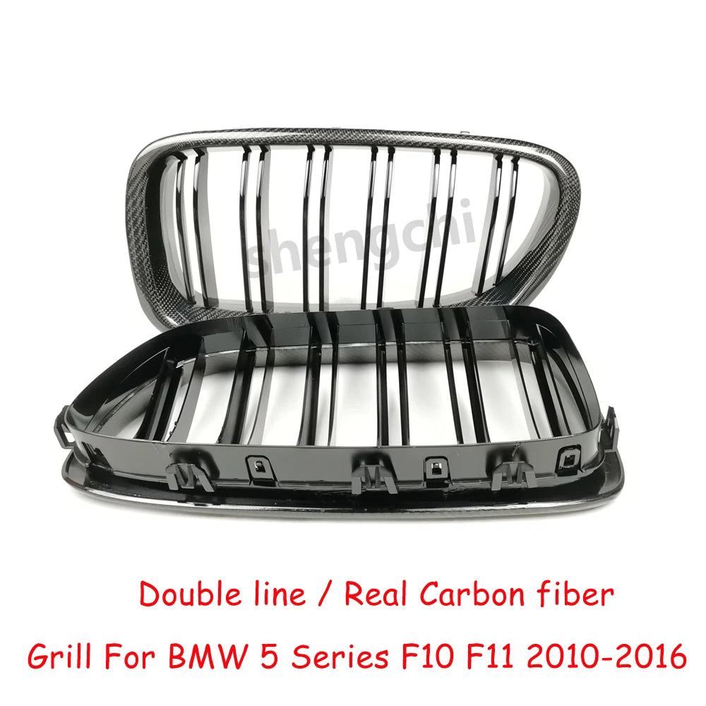 M5 F10 Real Carbon Fibre Front Bumper Grill For BMW 5 Series F10 F11 (2010-2016)