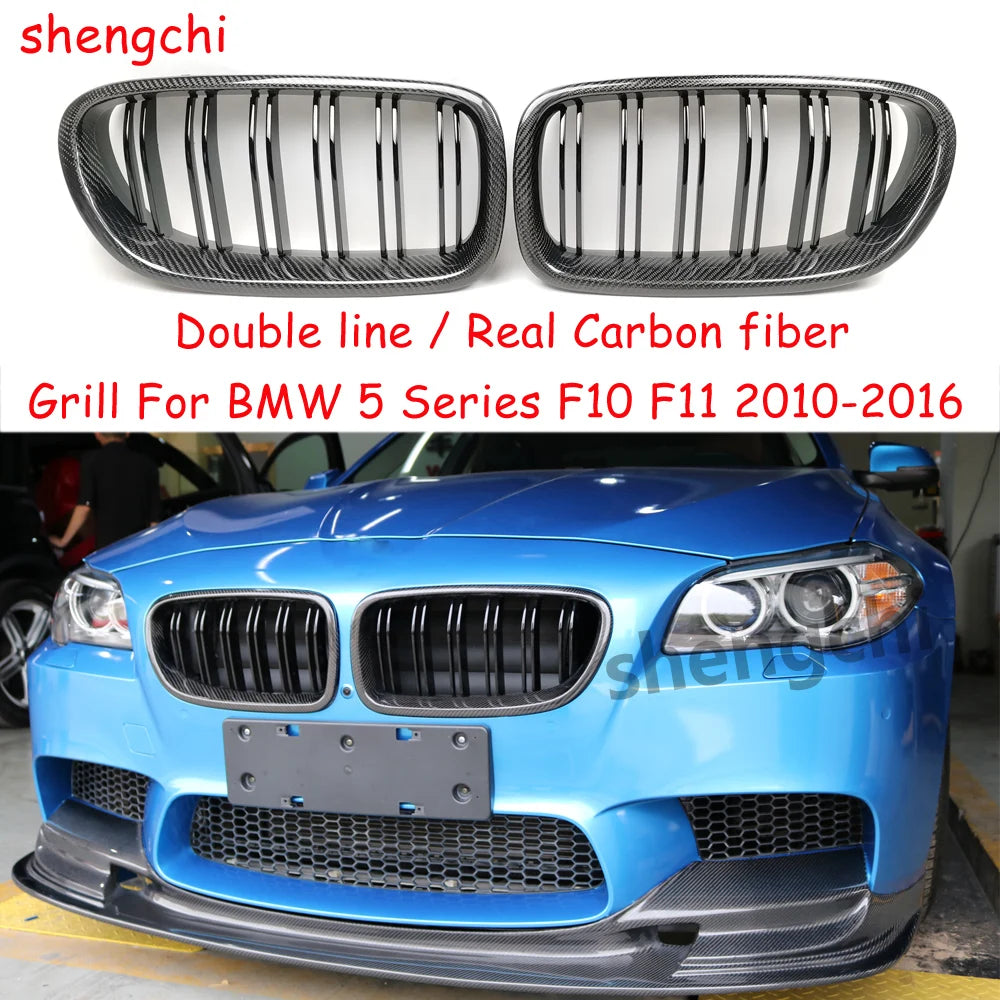 M5 F10 Real Carbon Fibre Front Bumper Grill For BMW 5 Series F10 F11 (2010-2016)