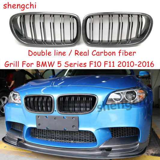 M5 F10 Real Carbon Fibre Front Bumper Grill For BMW 5 Series F10 F11 (2010-2016)